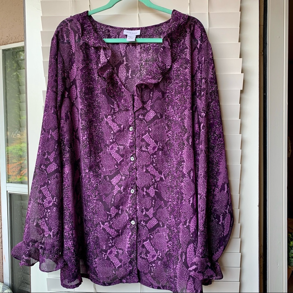 Avenue snakeskin blouse